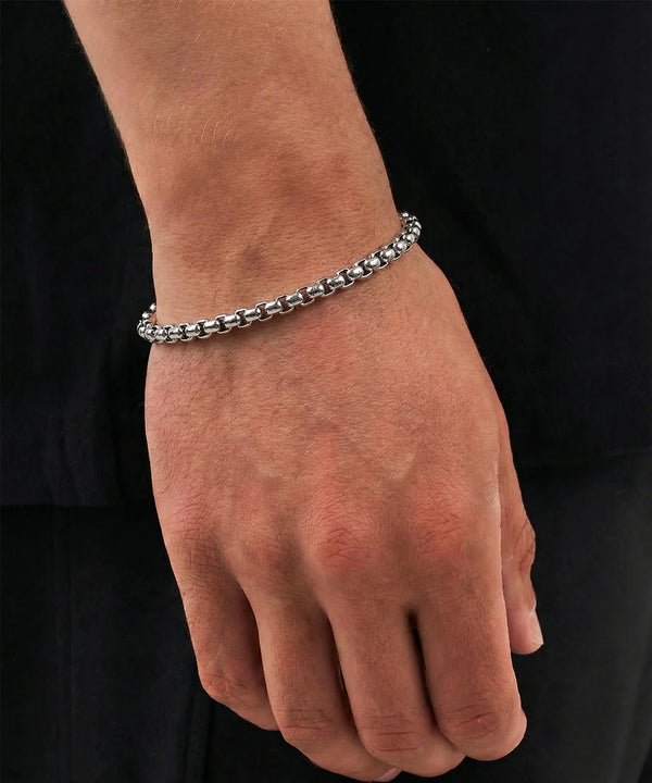 Men's 8.5-inch box link bracelet by