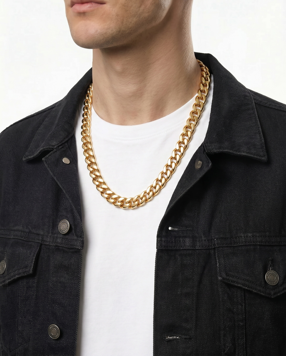 Silver Cuban link chain for men