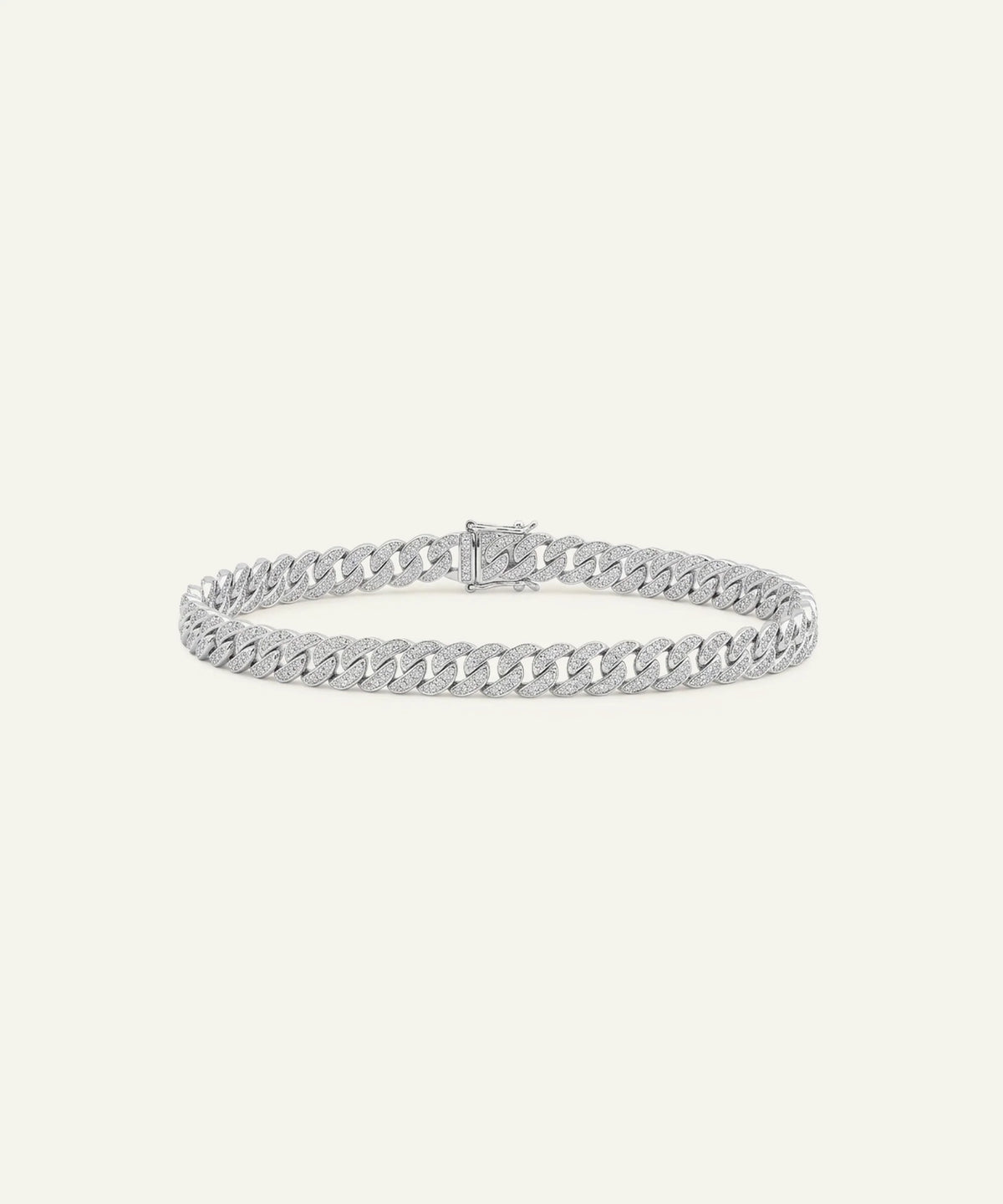 men's 2.70 CTW lab-grown diamond Cuban bracelet