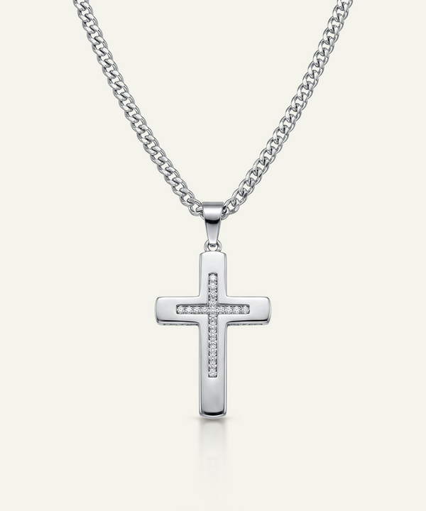 Cubic Zirconia Cross Pendant