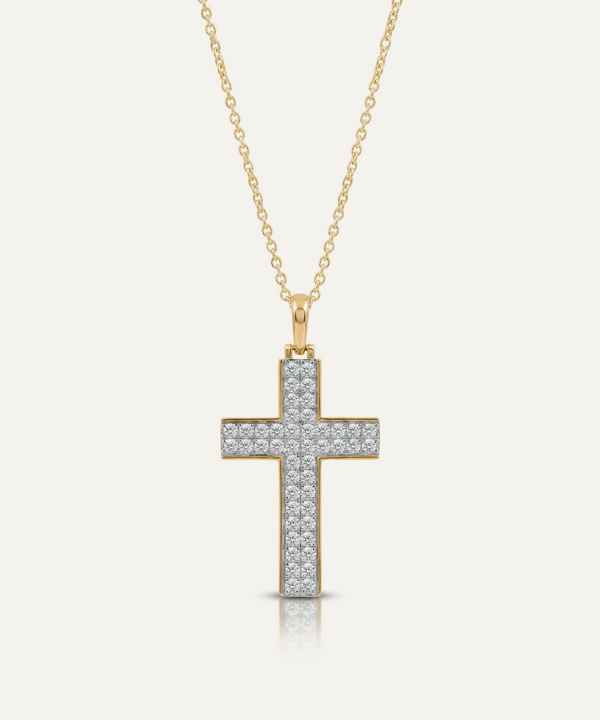 Lab-grown Diamond Cross Pendant