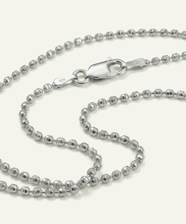 Men's 16-inch sterling silver beads chain by