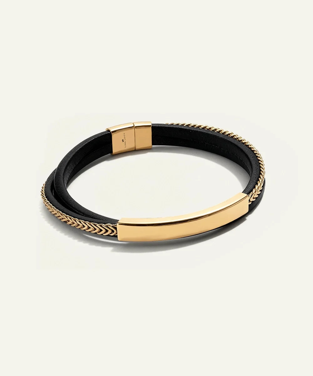 men's leather beaded bracelet from Valliani Jewelers
