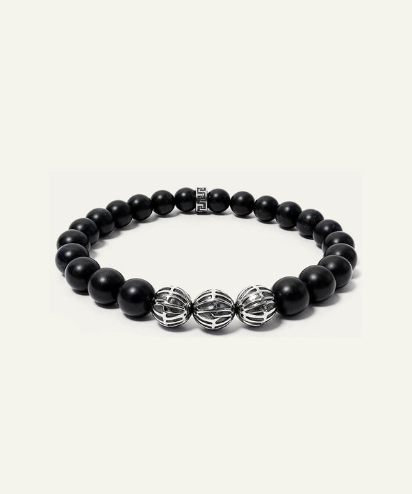 men's lion head beaded bracelet
