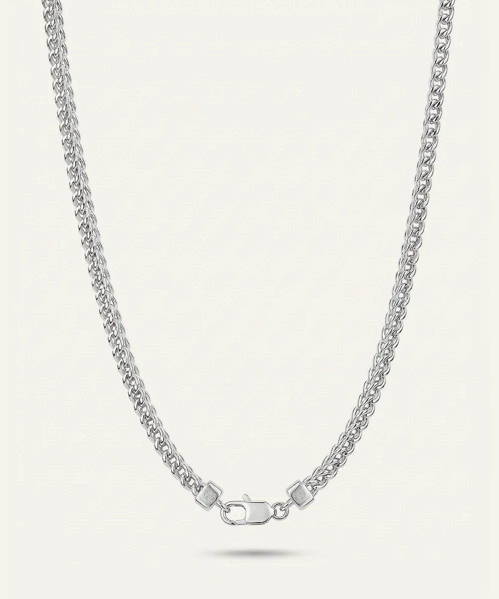 men's two-tone stainless steel curb chain