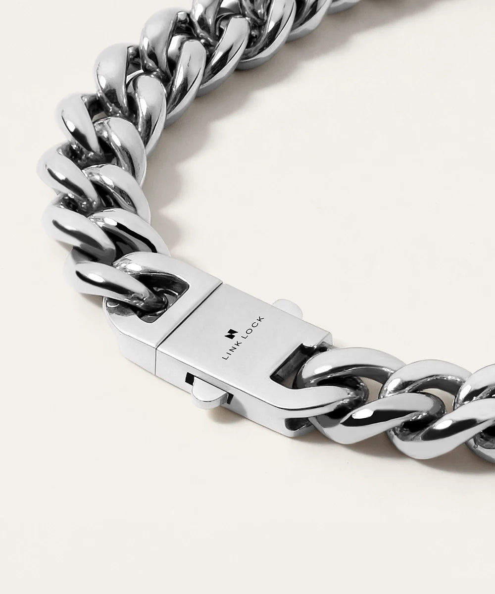 men's silver Cuban bracelet