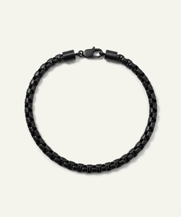 men's stainless steel box link bracelet