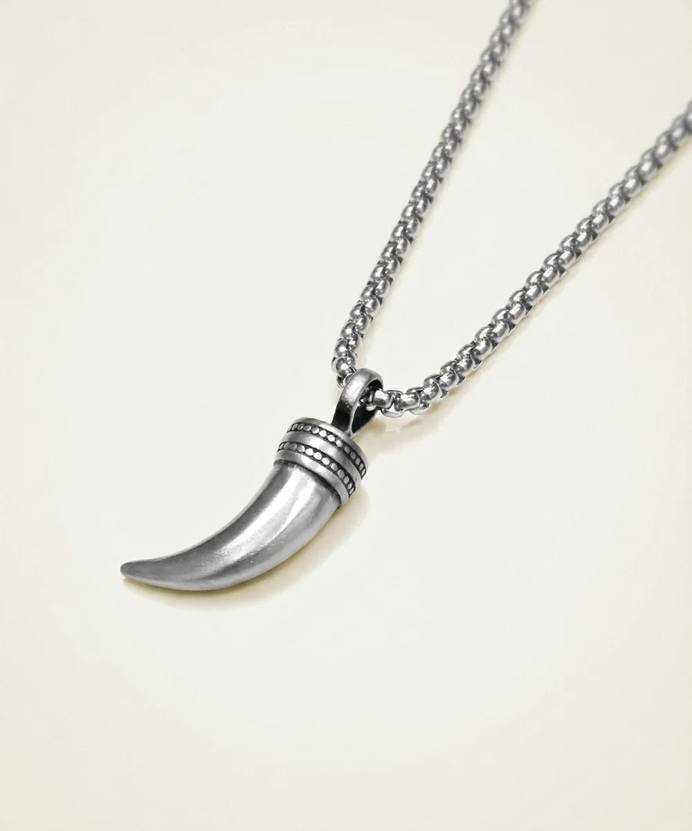 Men's talon necklace with 24-inch round box chain