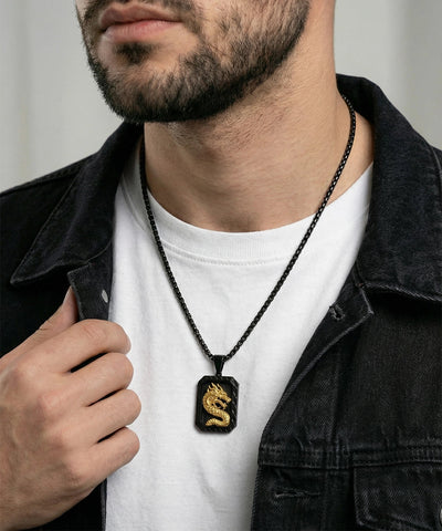 Men's stainless steel dog tag pendant by - alternate view