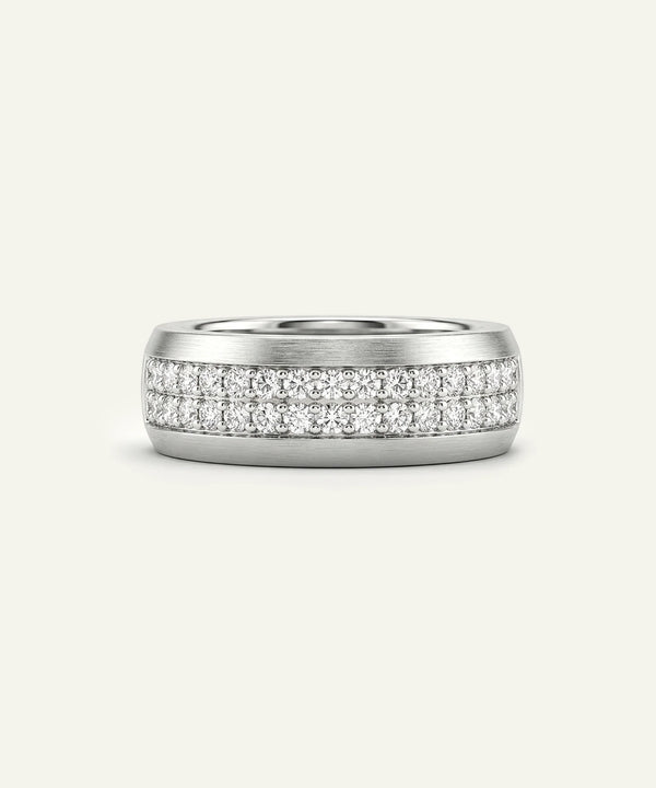 Lab-grown Diamond 2-Row Channel Band