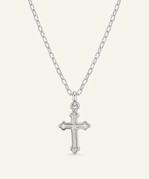 Men's silver cross pendant by