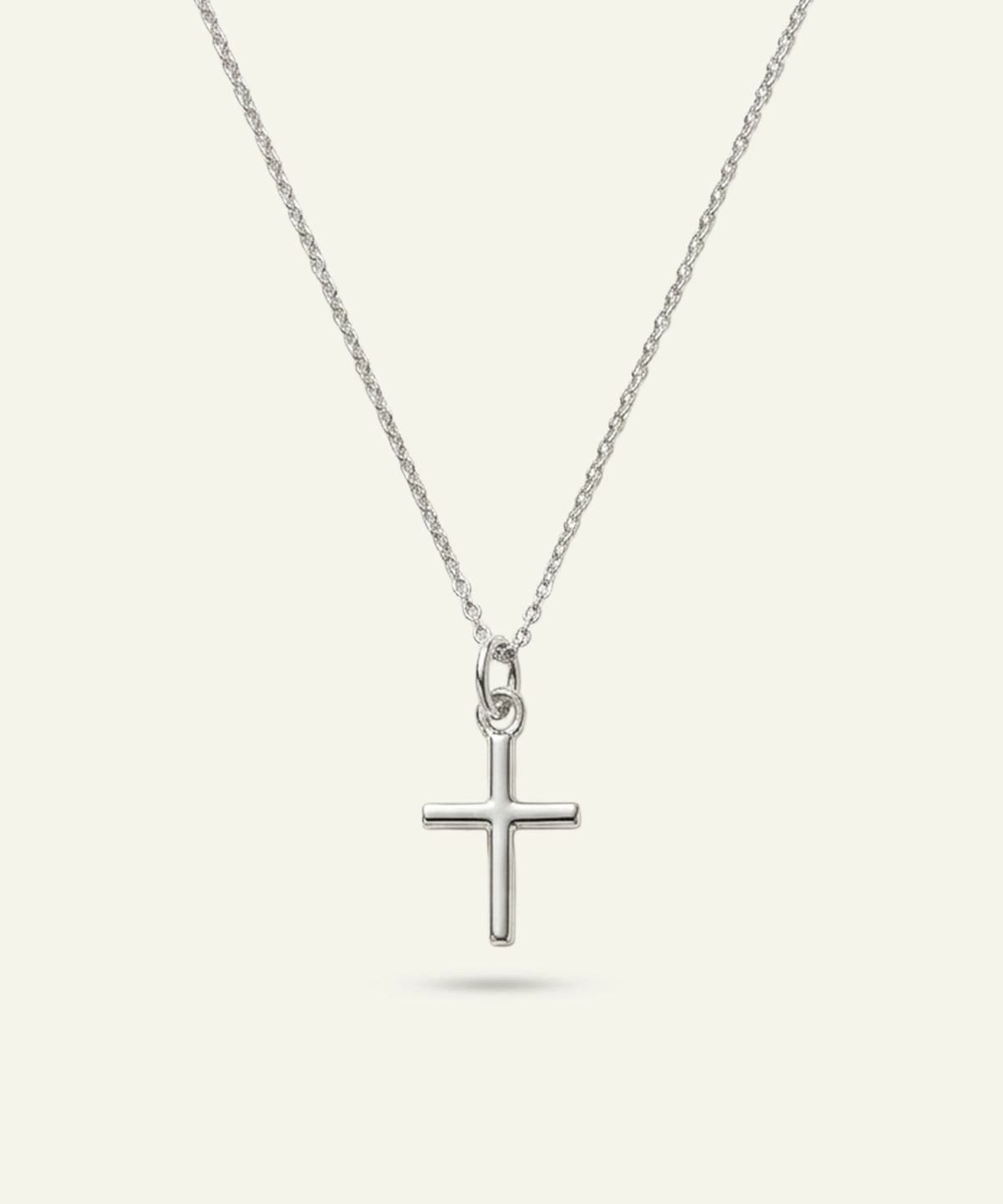 men's silver classic cross pendant