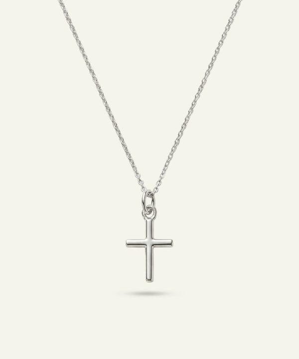 men's silver classic cross pendant
