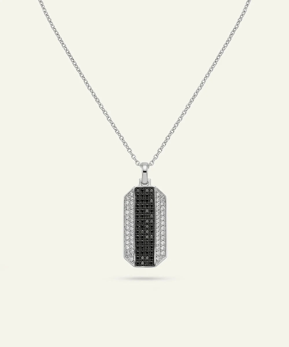 Men's 0.50 CTW diamond dog tag pendant by