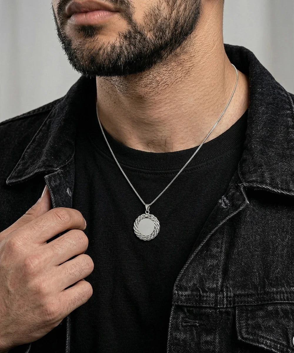 Men's silver crucifix pendant by
