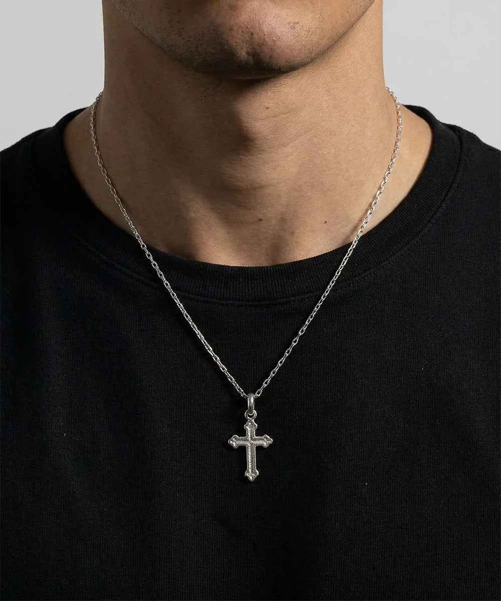 Link N Lock® men's cross pendant with lobster clasp